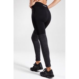 Gymshark two-tone seamless leggings XS-S black marl